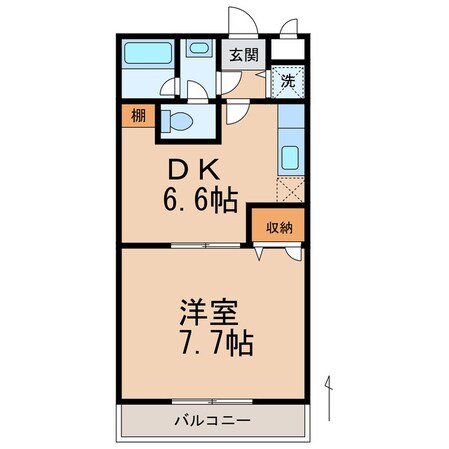 セゾン湊の物件間取画像